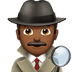 🕵🏾‍♂️ man detective: medium-dark skin tone display on Apple